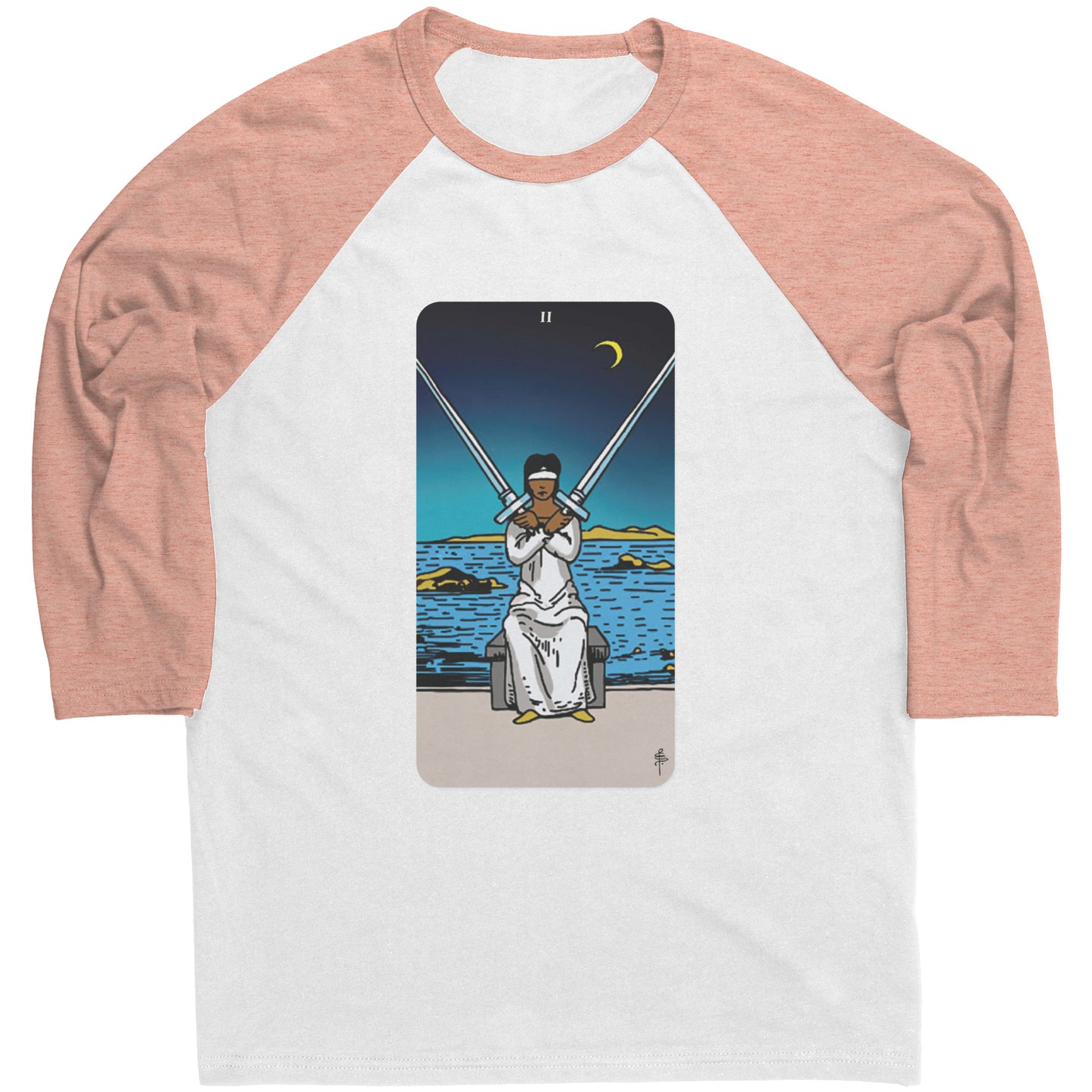 Pixie Pop Two of Swords Baseball Tee
