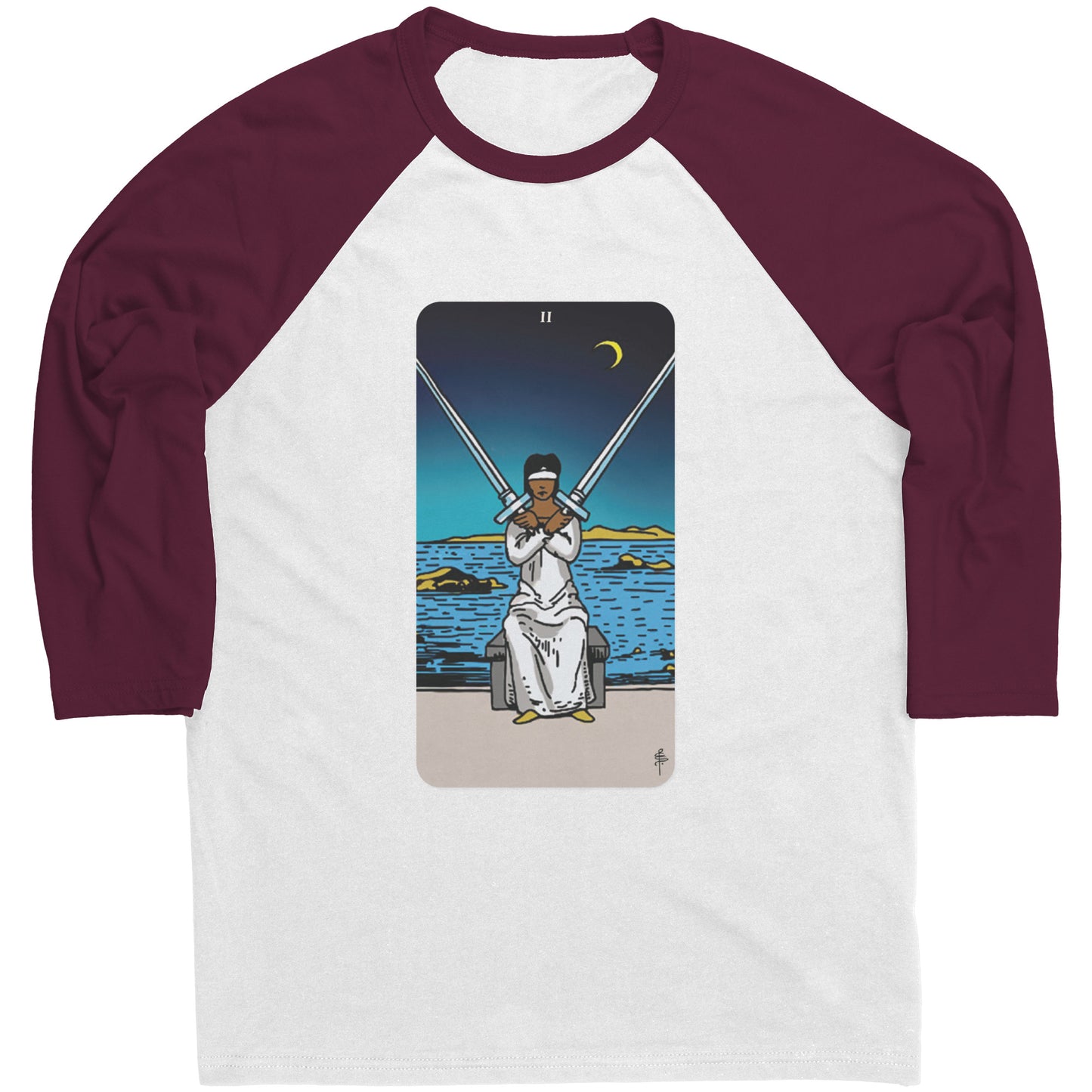 Pixie Pop Two of Swords Baseball Tee