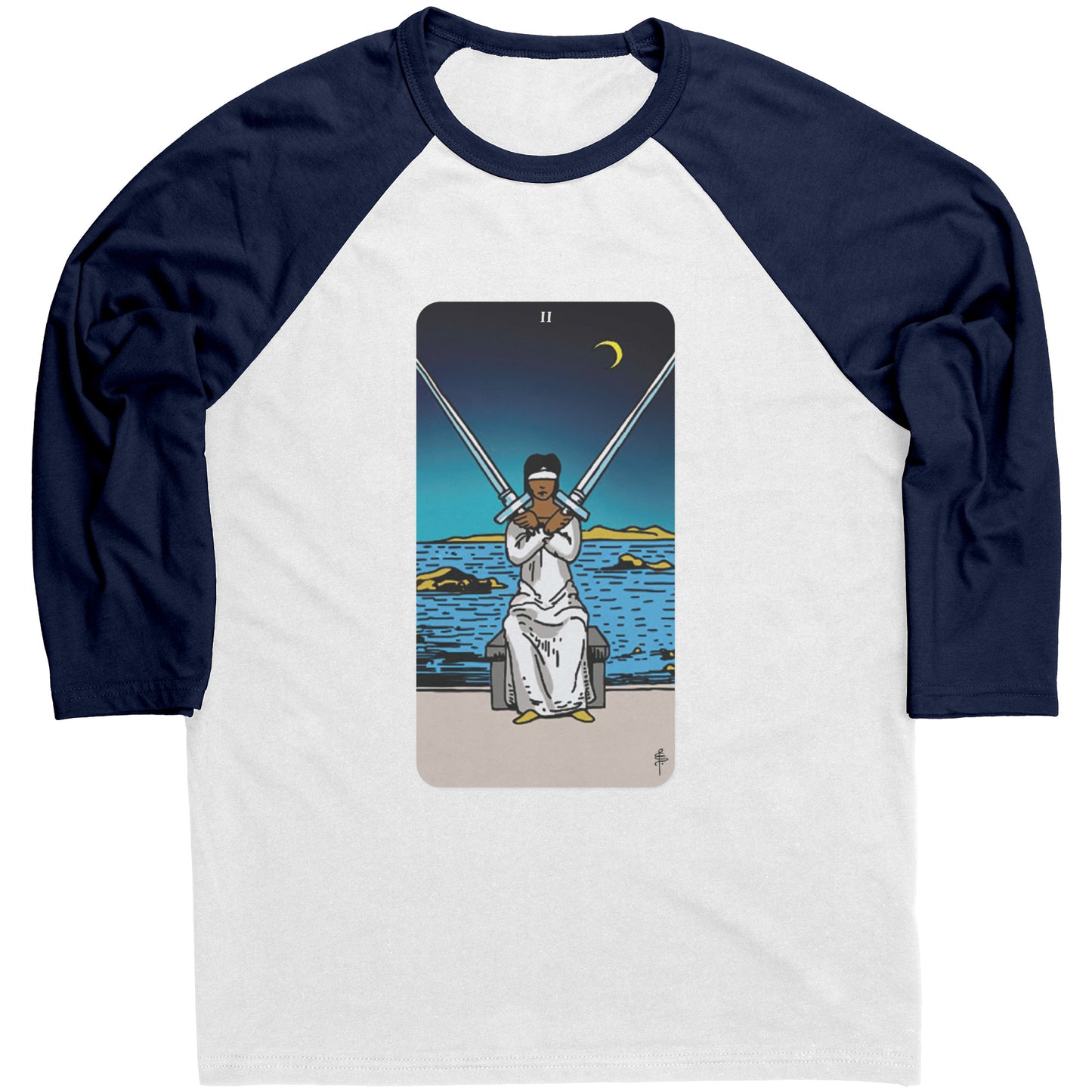 Pixie Pop Two of Swords Baseball Tee