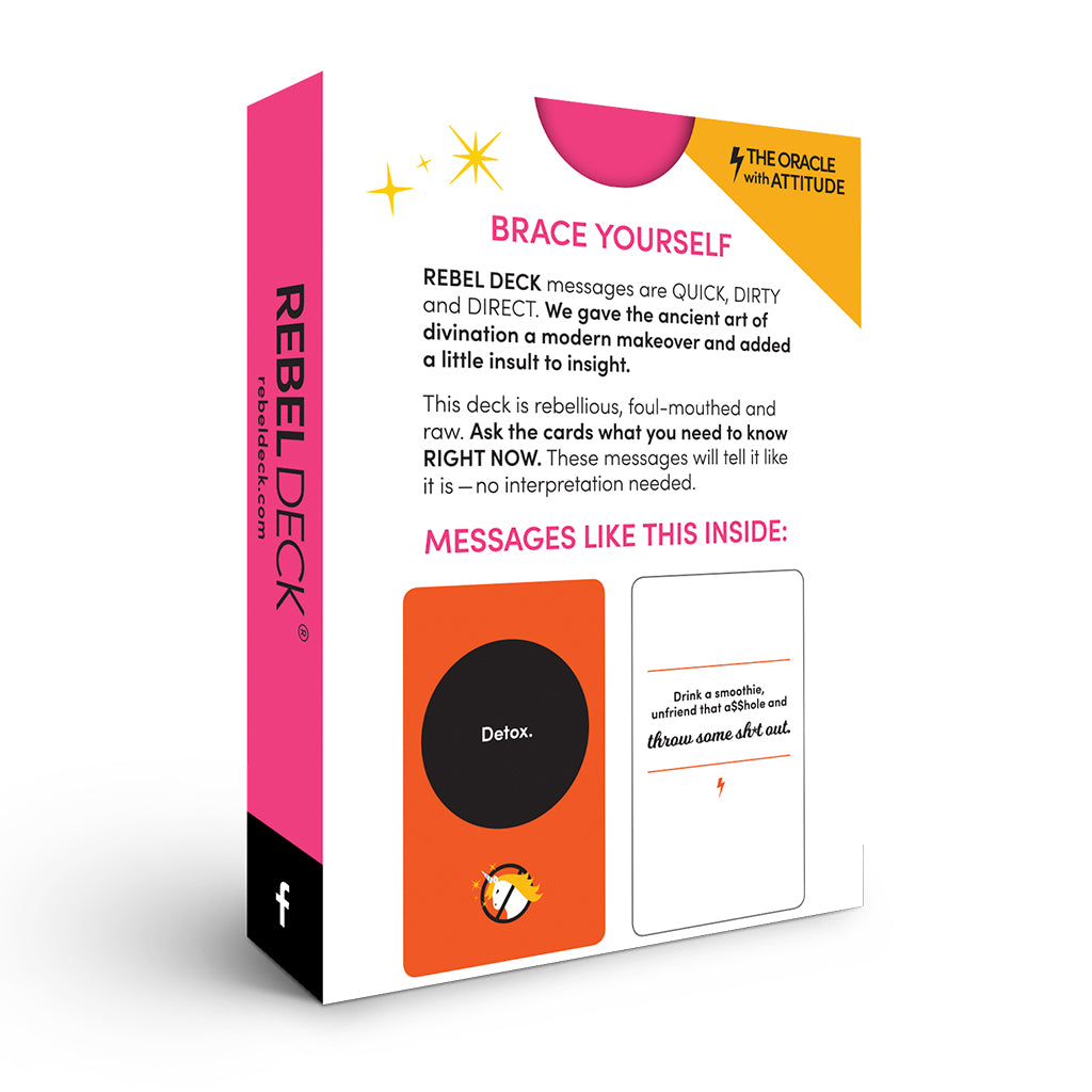 🔥 Rebel Deck Original Edition– Funny Oracle Cards for Daily Self-Reflection & No-BS Guidance